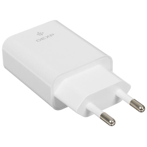 Купить Сетевое зарядное устройство DEXP IET25CD белый  5402374. Характеристики, отзывы и цены в Донецке