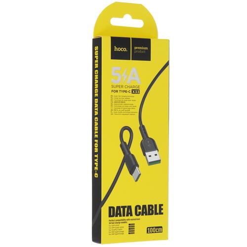 Купить Кабель круглый Hoco USB Type-C - USB 2.0 Type-A черный 1 м  5452406. Характеристики, отзывы и цены в Донецке