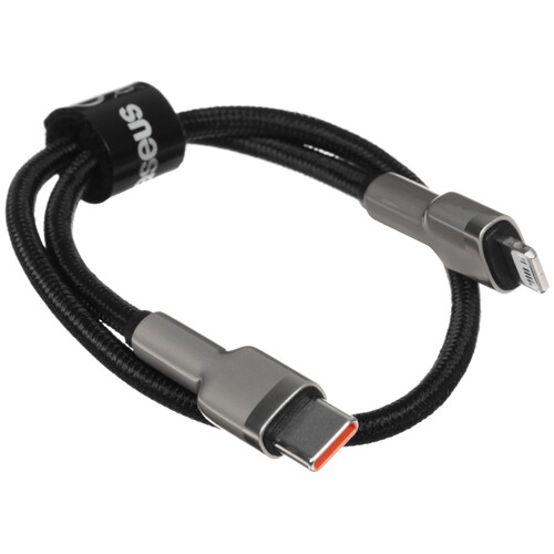 Купить Кабель круглый Baseus Lightning 8-pin - USB Type-C черный 0.25 м  9907377. Характеристики, отзывы и цены в Донецке