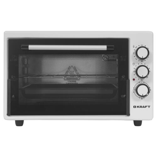 Купить Мини-печь Kraft KF-MO 3800 W белый  5083459. Характеристики, отзывы и цены в Донецке