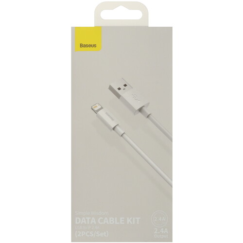 Купить Кабель круглый Baseus Lightning 8-pin - USB 2.0 Type-A белый 1.5 м  9167103. Характеристики, отзывы и цены в Донецке