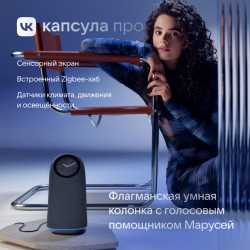 Купить Умная колонка VK Капсула Про черный  5496551. Характеристики, отзывы и цены в Донецке