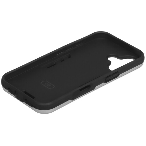 Купить Накладка  DF для Apple iPhone 16 серебристый/черный  5475755. Характеристики, отзывы и цены в Донецке