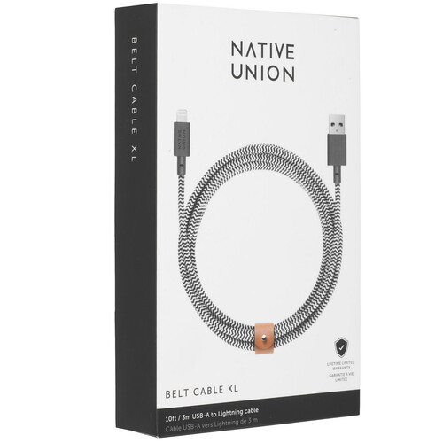 Купить Кабель круглый Native Union Lightning 8-pin MFI - USB 2.0 Type-A серый 3 м  5466061. Характеристики, отзывы и цены в Донецке