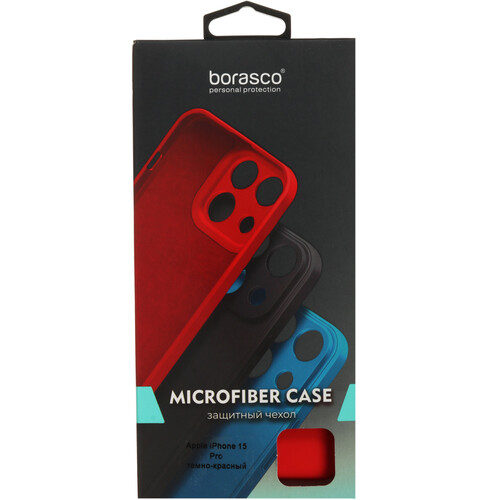 Купить Накладка  BoraSCO Microfiber Case для Apple iPhone 15 Pro красный  5498897. Характеристики, отзывы и цены в Донецке
