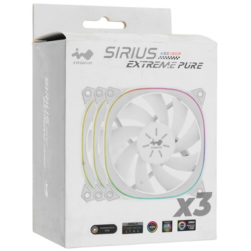 Купить Комплект вентиляторов InWin Sirius Extreme Pure ASE120P  5615548. Характеристики, отзывы и цены в Донецке