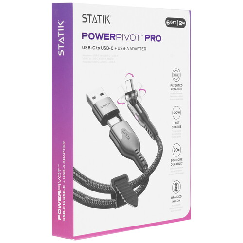 Купить Кабель круглый STATIK USB Type-C - USB 2.0 Type-A, USB Type-C черный 2 м  9240651. Характеристики, отзывы и цены в Донецке