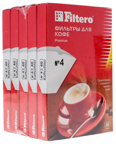 Купить Одноразовые фильтры Filtero Premium №4 белый  1105235. Характеристики, отзывы и цены в Донецке