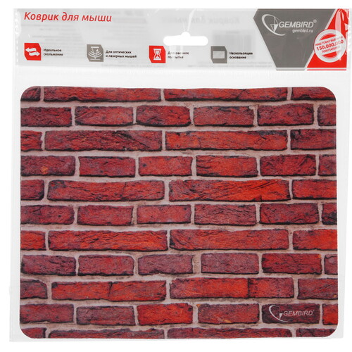 Купить Коврик Gembird MP-BRICKS  коричневый  5309469. Характеристики, отзывы и цены в Донецке