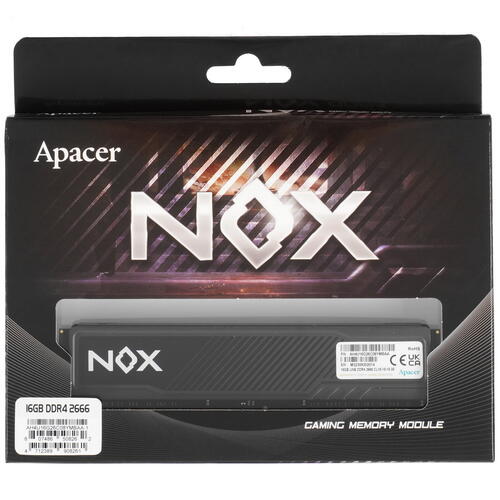 Купить Оперативная память Apacer NOX [AH4U16G26C08YMBAA-1] 16 ГБ  5095691. Характеристики, отзывы и цены в Донецке