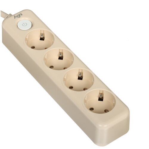 Купить Сетевой фильтр AGNI TP-FD4E бежевый  9289254. Характеристики, отзывы и цены в Донецке