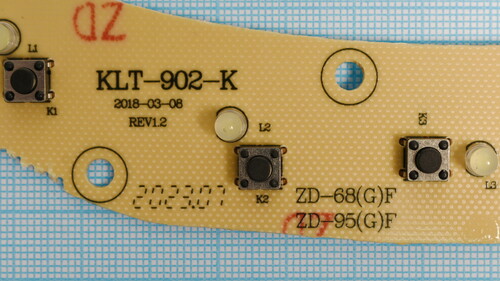 Купить Плата (LED-ind + Functinal keys) для термопота Reoka RKTP-1548 [KLT-902-K]  9038842. Характеристики, отзывы и цены в Донецке