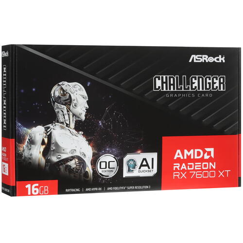 Купить Видеокарта ASRock AMD Radeon RX 7600 XT Challenger OC  5447628. Характеристики, отзывы и цены в Донецке