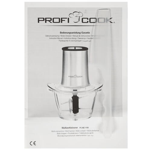 Купить Измельчитель  Profi Cook PC-MZ 1150 серебристый  8195799. Характеристики, отзывы и цены в Донецке