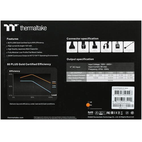 Купить Блок питания Thermaltake Toughpower GF 550W  4898577. Характеристики, отзывы и цены в Донецке