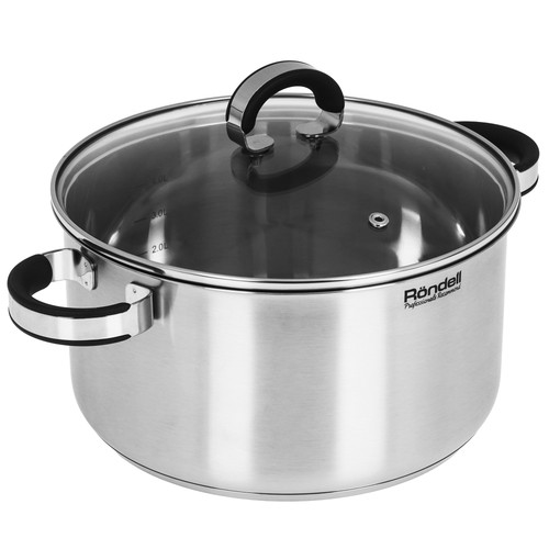 Купить Кастрюля Rondell Brando RDS-1805 5.1 л 24 см серебристый  9309624. Характеристики, отзывы и цены в Донецке