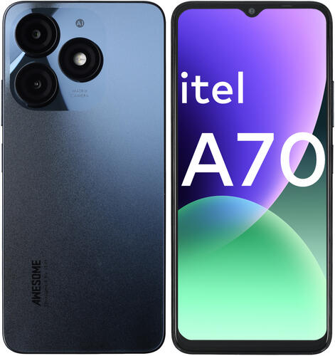 Купить 6.6" Смартфон Itel A70 256 ГБ черный  5441299. Характеристики, отзывы и цены в Донецке
