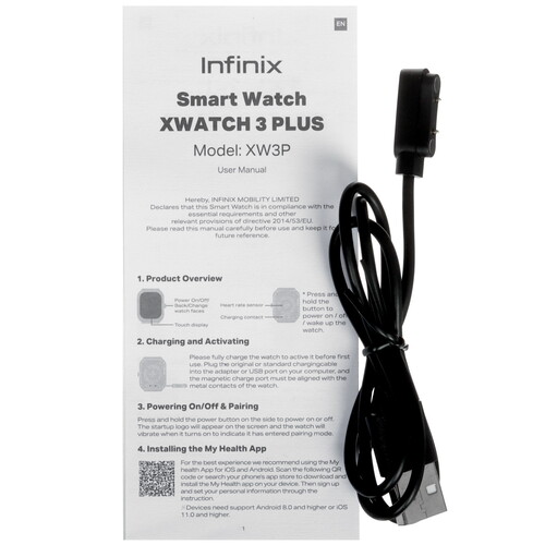Купить Смарт-часы Infinix XWatch 3 Plus + доп. ремешок  5470690. Характеристики, отзывы и цены в Донецке