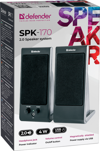 Купить Колонки Defender SPK-170 черный  6605209. Характеристики, отзывы и цены в Донецке