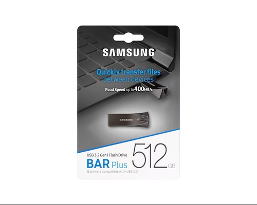 Купить Память USB Flash 512 ГБ Samsung BAR Plus  5641842. Характеристики, отзывы и цены в Донецке