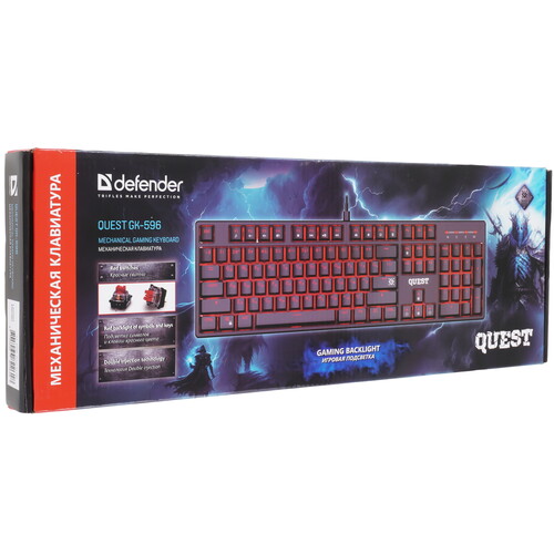Купить Клавиатура  проводная Defender Quest GK-596  9202982. Характеристики, отзывы и цены в Донецке