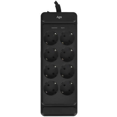Купить Сетевой фильтр AGNI TP-FS8E черный  9289296. Характеристики, отзывы и цены в Донецке