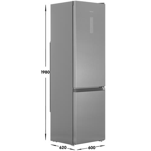 Купить Холодильник с морозильником   Hotpoint HT 1816 MX серебристый  5451940. Характеристики, отзывы и цены в Донецке