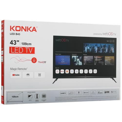 Купить 43" (109 см) Телевизор Konka B43 черный  5075266. Характеристики, отзывы и цены в Донецке