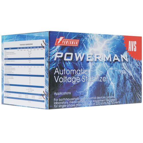 Купить Стабилизатор напряжения PowerMan AVS 500D  0188172. Характеристики, отзывы и цены в Донецке