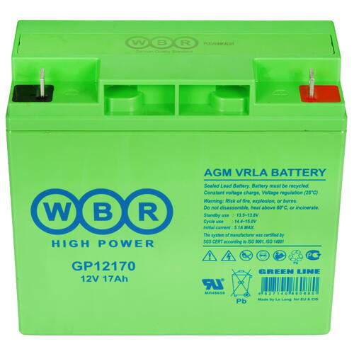 Купить Аккумуляторная батарея для ИБП WBR GP12170  5416714. Характеристики, отзывы и цены в Донецке