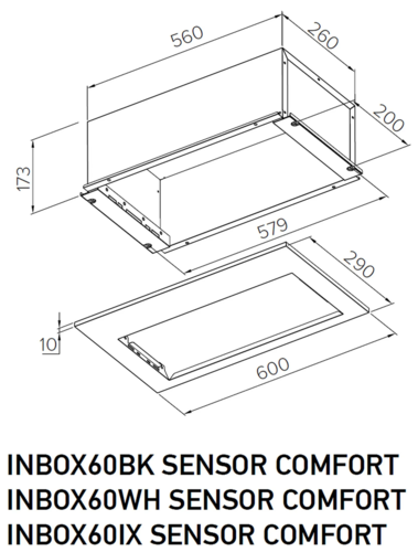 Купить Вытяжка полновстраиваемая Meferi INBOX60IX SENSOR COMFORT серебристый  9270653. Характеристики, отзывы и цены в Донецке