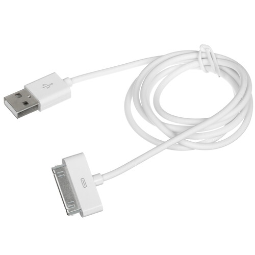Купить Кабель круглый Aceline 30-pin Apple - USB 2.0 Type-A белый 1 м  9086513. Характеристики, отзывы и цены в Донецке