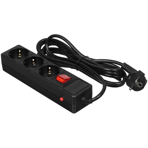 Купить Сетевой фильтр Perfeo POWER+ PF-PP-3/3.0-B черный  9172311. Характеристики, отзывы и цены в Донецке