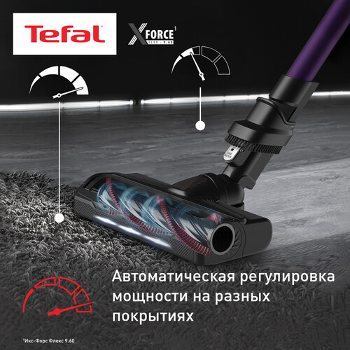 Купить Пылесос  вертикальный  Tefal TY2039WO  фиолетоый  9269889. Характеристики, отзывы и цены в Донецке