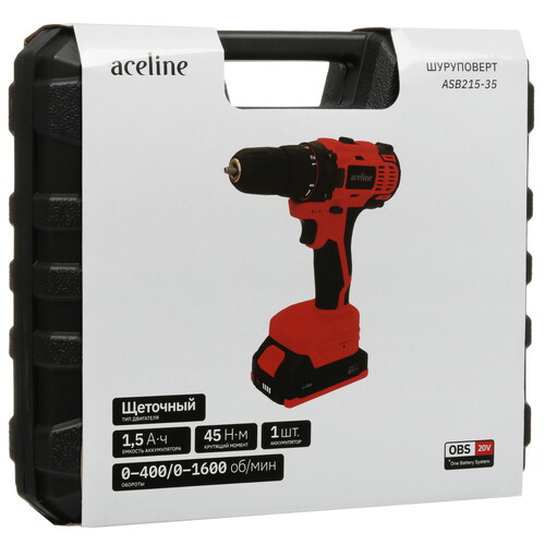 Купить Дрель-шуруповерт Aceline OBS ASB215-35 OBS 20V  9070352. Характеристики, отзывы и цены в Донецке
