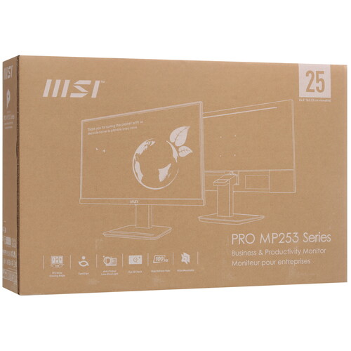 Купить 24.5" Монитор MSI  PRO MP253 черный  5453104. Характеристики, отзывы и цены в Донецке