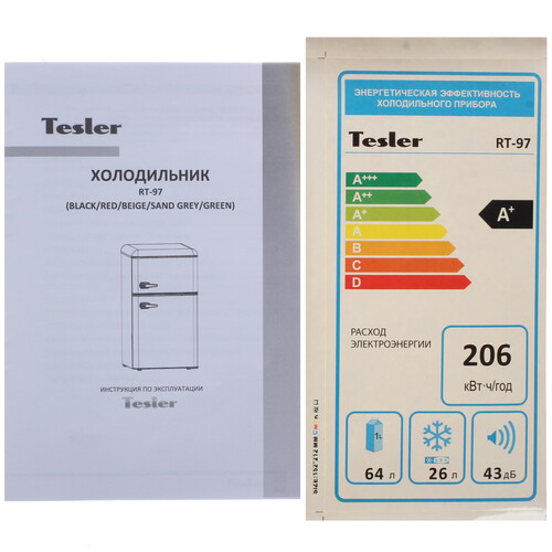 Купить Холодильник компактный   Tesler RT-97 бежевый  9115139. Характеристики, отзывы и цены в Донецке