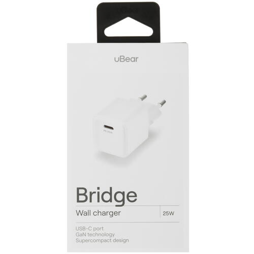 Купить Сетевое зарядное устройство uBear Bridge 25 белый  5466110. Характеристики, отзывы и цены в Донецке