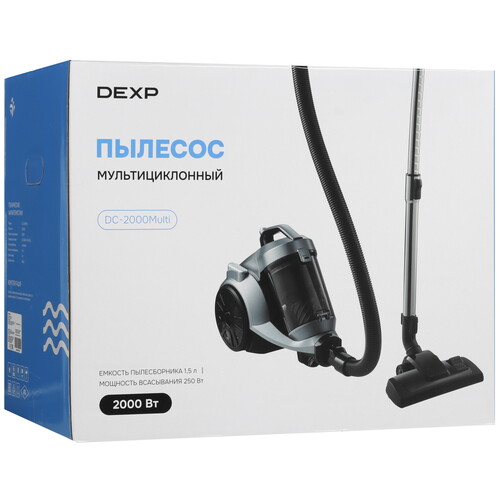 Купить Пылесос DEXP DC-2000Multi серый  9194526. Характеристики, отзывы и цены в Донецке