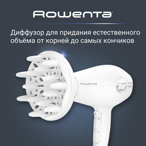 Купить Фен Rowenta Powerline CV5930F0 белый/серый  5608587. Характеристики, отзывы и цены в Донецке