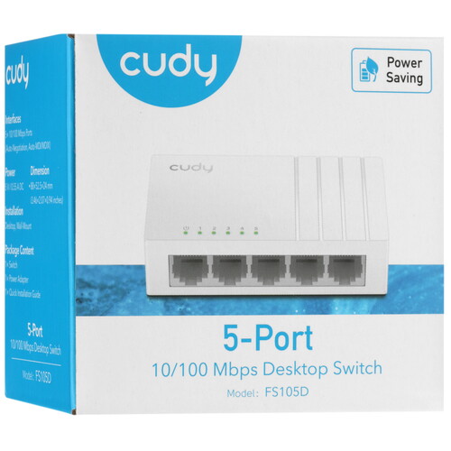 Купить Коммутатор Cudy FS105D 3.0  5618527. Характеристики, отзывы и цены в Донецке