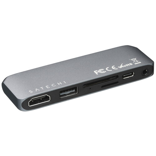 Купить Док-станция Satechi USB-C Mobile Pro Hub SD серый  9073237. Характеристики, отзывы и цены в Донецке