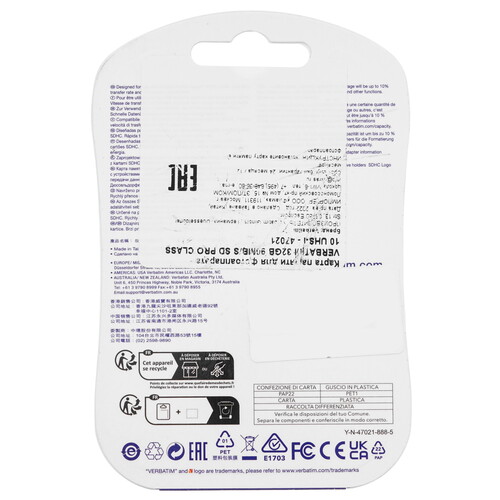 Купить Карта памяти Verbatim Pro SDHC 32 ГБ [47021]  5485248. Характеристики, отзывы и цены в Донецке
