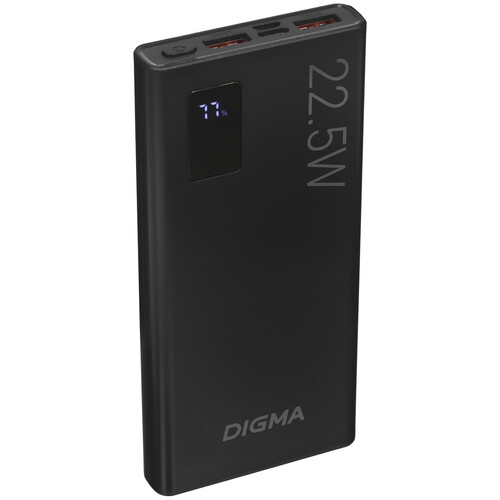 Купить Портативный аккумулятор Digma DGPF10A черный  5479321. Характеристики, отзывы и цены в Донецке