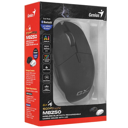 Купить Мышь беспроводная Genius Scorpion M58250  9140238. Характеристики, отзывы и цены в Донецке