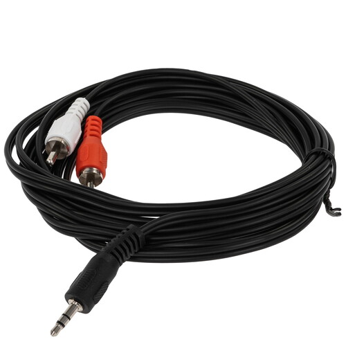 Купить Кабель соединительный   Сигнал 3.5 mm jack - RCA x2 черный  5480113. Характеристики, отзывы и цены в Донецке