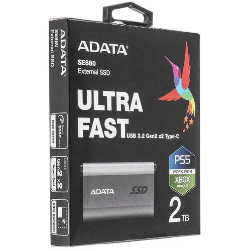 Купить 2000 ГБ Внешний SSD ADATA Elite SE880  5441980. Характеристики, отзывы и цены в Донецке