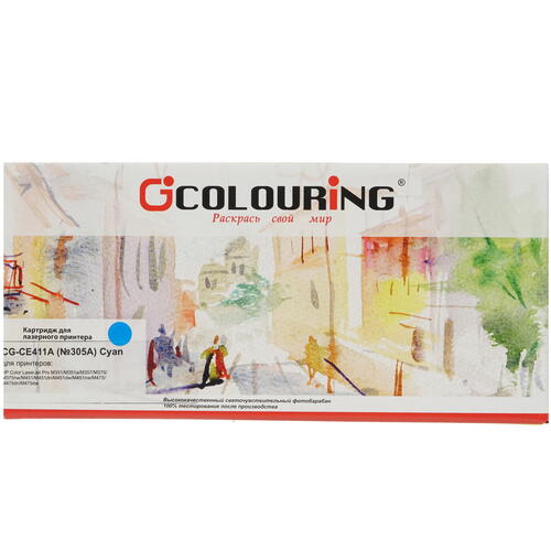Купить Картридж лазерный Colouring CG-CE411A голубой  1377670. Характеристики, отзывы и цены в Донецке