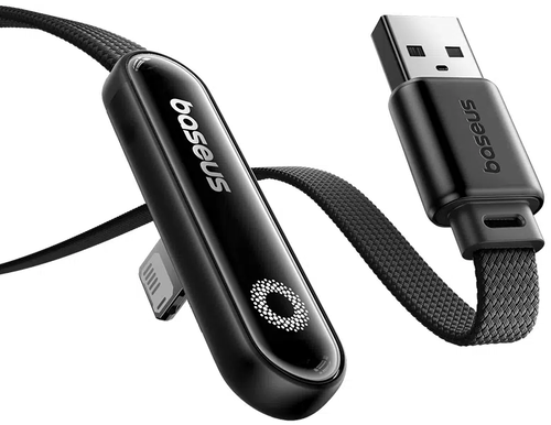 Купить Кабель плоский Baseus Lightning 8-pin - USB 2.0 Type-A черный 1 м  5627611. Характеристики, отзывы и цены в Донецке