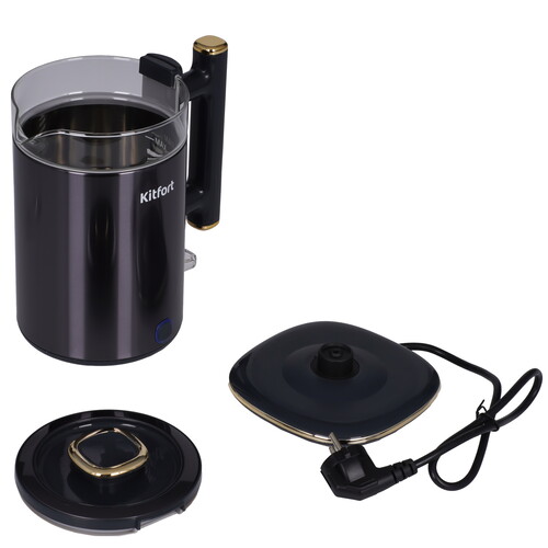 Купить Электрочайник Kitfort КТ-6692 черный  9285134. Характеристики, отзывы и цены в Донецке